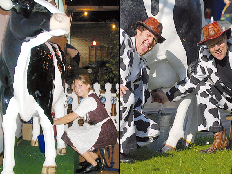 Kuh melken – auf bayerisch gmacht